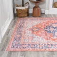 thumbnail image 5 of JONATHAN Y WASHABLE 4 x 6 Area Rug, Maris Ornate Medallion - Terracotta/Navy, WSH109A-4, 5 of 7