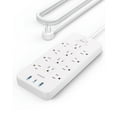 thumbnail image 1 of Anker Power Strip Protector contra sobretensiones (2100J), 12 salidas con 3 puertos USB para iPhone 15/15 Plus/15 Pro/15 Pro Max, 5 pies, enchufe plano, carga de suministro de energía de 20 W para el, 1 of 5