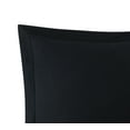 thumbnail image 3 of Brooklyn Loom Classic Cotton 200 Thread Count Solid 100% Cotton Percale 3-Piece King Duvet Set in Black, Cotton , Adult, All Season, OEKO-TEX Certified, 3 of 10