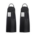 thumbnail image 2 of Delantal de cocina Yashi 2 piezas Impermeable Resistente al Aceite Negro 88 x 68 cm, 2 of 5