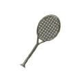 thumbnail image 1 of ID 1587B Silver Tennis Racquet Patch Racket Sport Embroidered Iron On Applique, 1 of 2