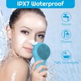 thumbnail image 6 of Sonic Facial Cleansing Brush, Silicone Face Scrubber Thermal Massage, Rechargeable Electric Face Scrubber Brush for Exfoliating, Deep Cleaning, Massaging - Blue, 6 of 7