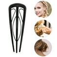 thumbnail image 3 of Unique Bargains 1 Pcs Hair Pin U-shaped Hair Accessories 4.33"x1.57" Glossy Black, 3 of 5