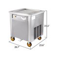VEVOR Commercial Ice Roll Maker, 1800W Fried Yogurt Cream Machine, Fried Ice Cream Roll Machine with 19.7-inch Square Pan, 2 Defrost Methods (Button & Pedal), Perfect for Bars, Cafes Dessert Shops