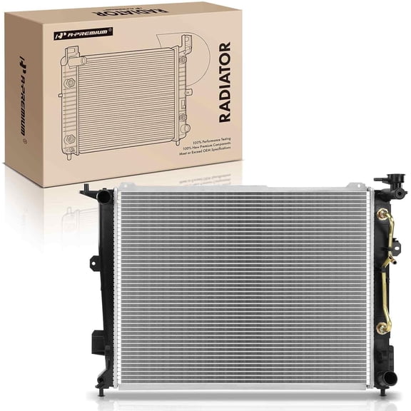 A-Premium Engine Coolant Radiator with Transmission Oil Cooler Compatible with Hyundai Genesis 2011 2012 2013 2014 V6 3.8L, Automatic Transmission, Replace# 253103M300