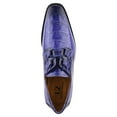 thumbnail image 4 of LIBERTYZENO Mens Genuine Leather Hornback Print Dress Shoes, Purple, 4 of 7