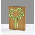 thumbnail image 4 of Simplee Adesso Wood Base Framed Neon Palm Tree Table/Wall Lamp, Natural Wood Base Grain Finish on Plastic - water transfer, Abs,, 4 of 4