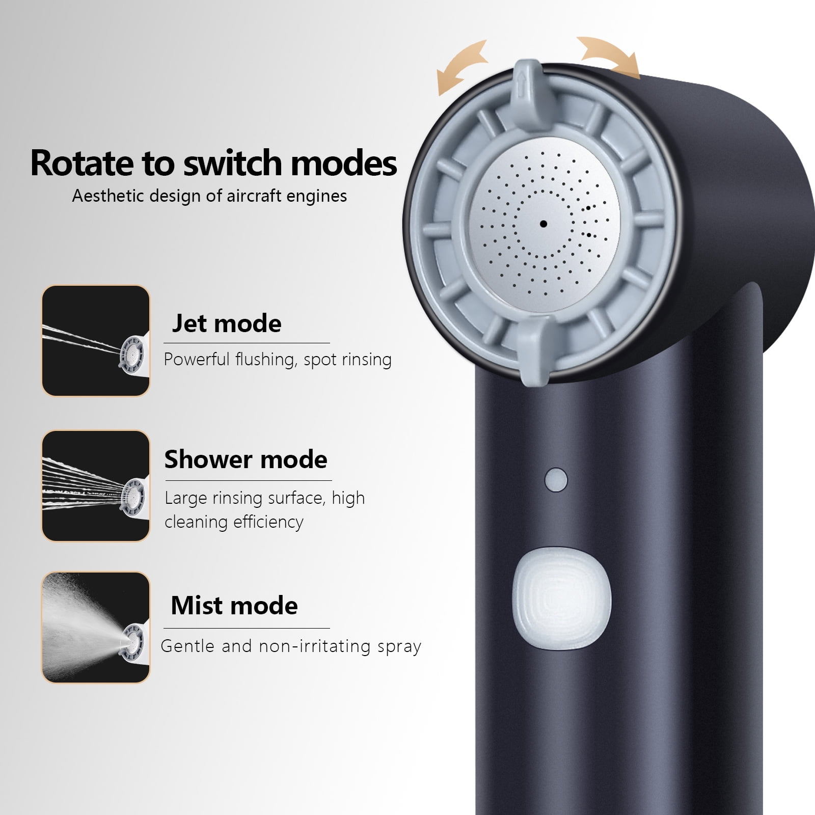 Portable Electric Travel Bidet 3 Modes, Handheld Shattaf with 500ml Bottle & 1.5m Long Hose, Rechargeable Personal Hygiene Kit for Travel, Camping, Wudu &MaternityCare & Elderly