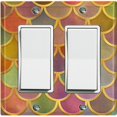 thumbnail image 1 of Metal Light Switch Plate Outlet Cover Mermaid Rainbow MER001, 1 of 13