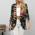 USSUMA Summer Tops for Women Trendy Open Front Cardigan Blouse Tunic