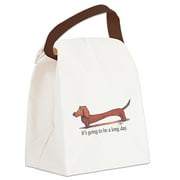 CafePress - Long Day Dachshund - Canvas Lunch Bag with Strap Handle