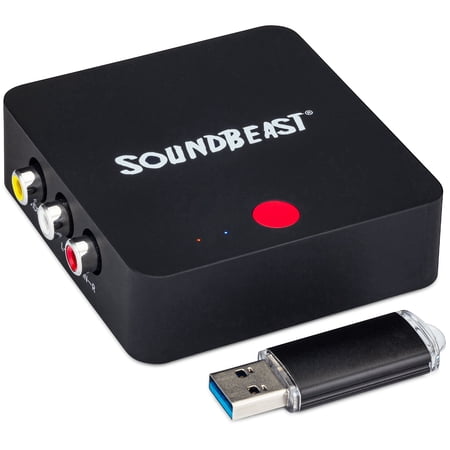 SoundBeast Video To Digital Converter - Record Video & Audio from VCR, VHS Tapes, AV, RCA, Hi8, Camcorder, DVD, Gaming Systems - Saves to USB Flash Drive [Requires Working VCR/Camcorder & Tapes]