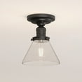 thumbnail image 4 of Design House Augustin 7.88 in. W 1-Light Matte Black Semi-Flush Mount Ceiling Light, 4 of 18
