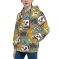 thumbnail image 2 of Lsque Hawaiian Style Patten Youth Hoodie Sweatshirt Pullover with Kangaroo Pocket Boys and Girls Hoodie Warm Hoodie for Kids-Large, 2 of 6
