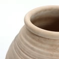 thumbnail image 5 of LuxenHome Rustic Terracotta Vase with Ribbed Texture, 15'''''''' Tall Brown Accent for Shelves & Tabletops, 5 of 9