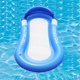 thumbnail image 4 of Hamaca flotan agua, flotantes cómodas para piscina con almohada de respaldo, sil de cama flotante infble para piscina, Alfombra de - Azul Sunnimix Cama flotante inflable para piscina, 4 of 8