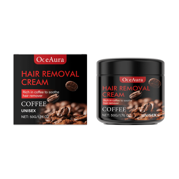Men's Coffee Hair Removal Cream - Gentle, Effective Hair Removal for Arms, Legs & Underarms - 50g