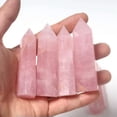 thumbnail image 3 of K-KED 50mm-100mm Natural Crystal Point Citrine Fluorite Amethyst Clear Quartz Wand US-Pink Rose Quartz 6-7cm, 3 of 6