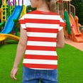 thumbnail image 5 of Hvyesh Striped T Shirts Kids Girls Summer Crewneck Shirts Casual Cape Sleeve Tunic Tops Tees 5-15 Years, 5 of 7