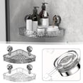 thumbnail image 2 of HLONK Bathroom Corner Wall Suction Cup Rack Shower Shelf Organiser Soap HolderฅGIFT S6F9, 2 of 8