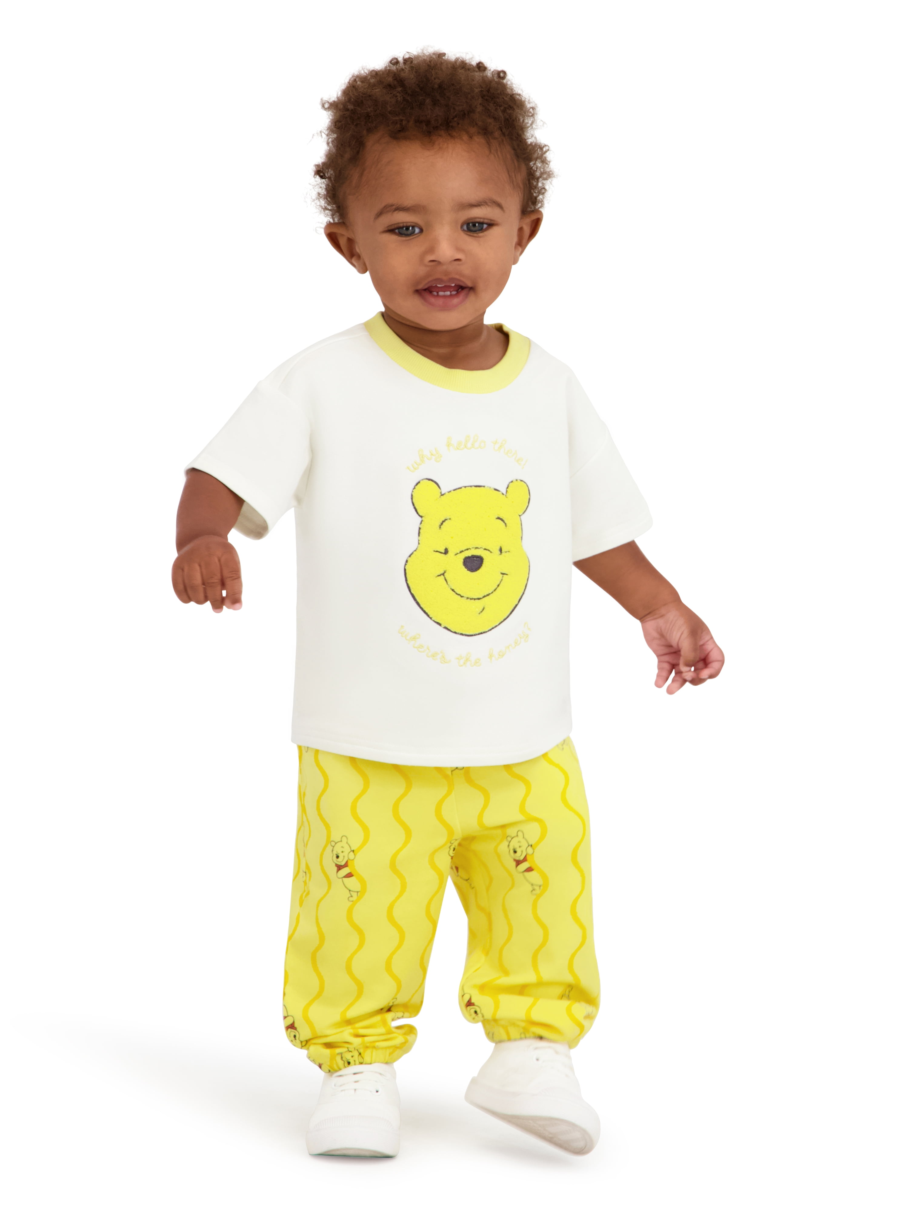 Winnie The Pooh Baby Boy Viscose French Terry Pant Set, Sizes 0-24 Months