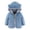 Blue, variant on Jackets for Boy Baby Bear Ears Hooded Outerwear Zipper Warm Winter Coat Casual Wear