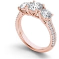 thumbnail image 2 of 2-1/4 Carat T.W. Diamond Three-Stone 14kt Rose Gold Engagement Ring, 2 of 5