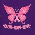 thumbnail image 5 of Wild Bobby, Butterfly Pink Ribbon Faith Hope Love, Breast Cancer Awareness, Men Graphic Tank Top, Purple, Medium, 5 of 5