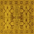thumbnail image 1 of Ahgly Company Indoor Square Oriental Yellow Industrial Area Rugs, 8' Square, 1 of 4