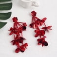 thumbnail image 3 of 1 Par de Pendientes de Moda para Mujer con Borla Hecha para Las Ocasiones rojo, 3 of 8