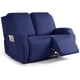 thumbnail image 1 of Nvzi Funda de sofá elástica de jacquard, funda de sillón reclinable para sala de estar, fácil de instalar, lavable, protector de sofá de 2 plazas (azul oscuro), 1 of 4