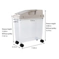 thumbnail image 3 of Wmqpnns New Trending Large Airtight 20Lb Rice Container Food Storage Cereal Container Pet Dog Food Container with Wheels + Measuring Cup Flour Grain Container for Household, 3 of 9