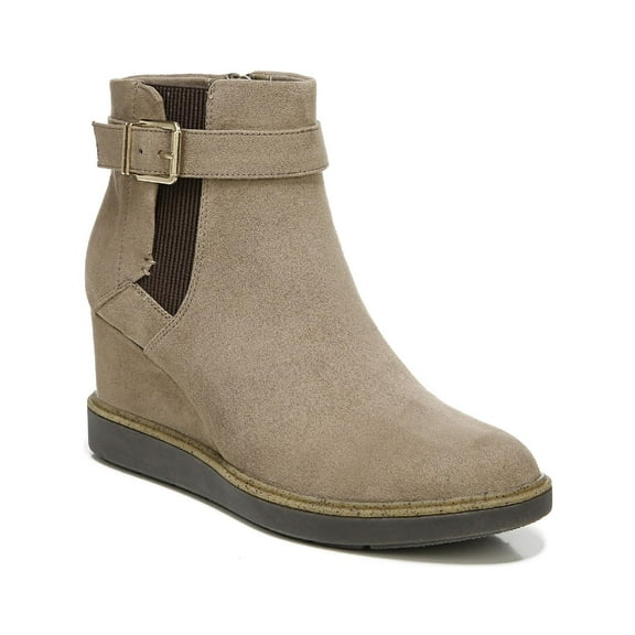 Dr. Scholl's Shoes Womens Jacinda Faux Suede Buckle Ankle Boots
