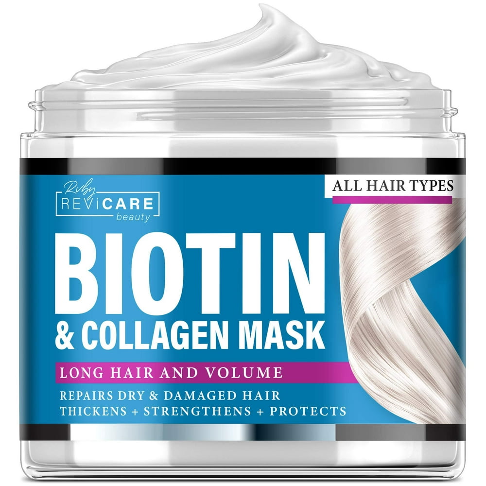 Biotin and Collagen Mask - Made in USA - Natural Hair Mask with ...