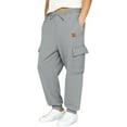 thumbnail image 2 of Cethrio Boys Cargo Sweatpants, Warm Casual Elastic Waist Relaxed Fit Winter Joggers Gray Size 14-16, 2 of 6