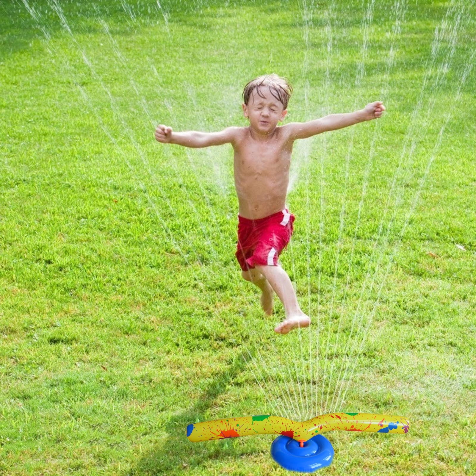 dfutuy PVC Rotating Rotating Sprinkler Rod Round Sprinkler Pad Rotating Floating