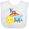thumbnail image 3 of Inktastic Big Sister- sun and rainbow Girls Baby Bib, 3 of 4