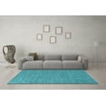 thumbnail image 3 of Ahgly Company Indoor Square Oriental Light Blue Industrial Area Rugs, 3' Square, 3 of 4