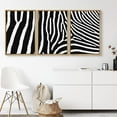 thumbnail image 2 of IDEA4WALL Framed Canvas Wall Art Abstract Zebra Portrait Animals Patterns Digital Art Minimalism Modern Closeup Fun Black and White for Living Room, Bedroom, Office, 2 of 5