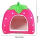 thumbnail image 3 of XWSHYW Suministros para Mascotas para Gatos Casa Interior de Invierno, Casa Acolchada, Yurta Plegable, Tienda de Campaña con Fresas, 3 of 3