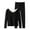 Black, variant on DuoJiaJ Women's Autumn And Winter Fashion Seamless Thermal Underwear Set Thick Round Neck Solid Color Heat Tight Set Thermal Underwear Women Plus Size Warm Winter Beige L