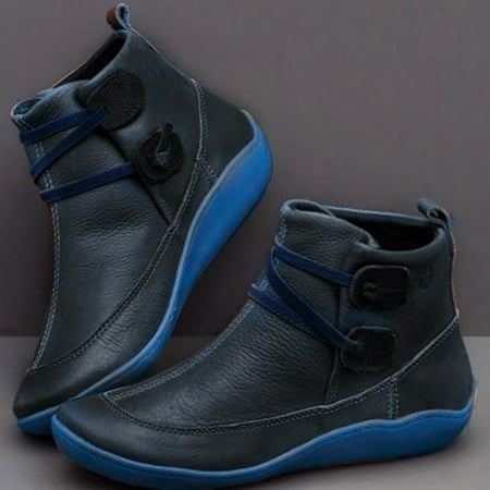 

Foraging dimple Women s Boots Casual Short Boots Sports Old Shoes Women s Elastic Women s Boots Dark Blue
