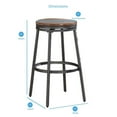 thumbnail image 6 of Home Square 25" Backless Counter Stool in Slate Gray and Golden Oak - Set of 2, 6 of 6