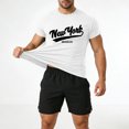 thumbnail image 5 of Leey-World Men's T-Shirt Short Sleeve Crew Neck Textured Shirts Classic Knit Pullover Tees Mens Tshirts(White,L), 5 of 9