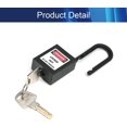thumbnail image 4 of Wekity 6mm Lockout Tagout Locks Safety Padlock Loto Locks Keyed Differently PA Lock Out Tag Out Steel Shackle Small Luggage Padlocks Black 1PCS-0621, 4 of 5