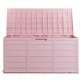 thumbnail image 6 of Spacious 75 Gallon 260L Plastic Outdoor Deck Storage Box for Tools, Cushions, and Toys with Lockable Seating Feature, 6 of 8