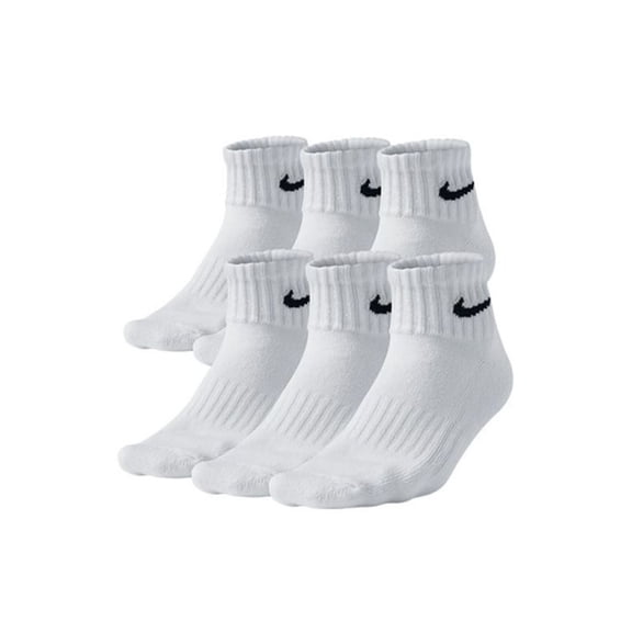 Nike Everyday Cushion Ankle Socks 6-Pack, Color: White / Size: 8-12 Large