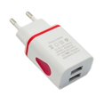 thumbnail image 1 of Teléfono Universal 2.1A 5V LED 2 Cargador USB Adaptador de carga de pared rápida Enchufe de EE. UU. / UE Cargador USB para iPhone para Samsung para HTC Tan Jianjun unisex, 1 of 2