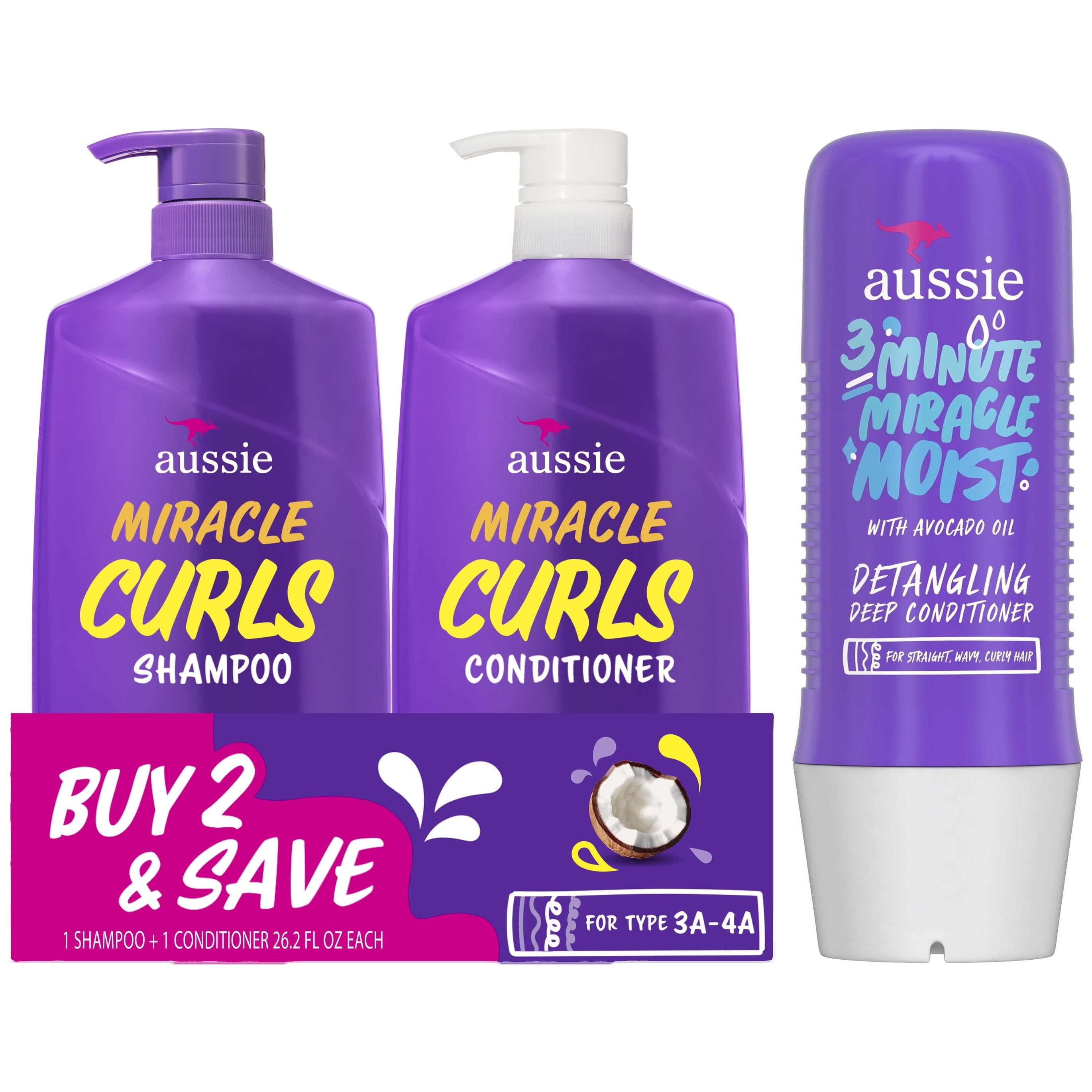 Aussie Miracle Moist Shampoo, Conditioner, & Deep Conditioner Set