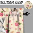 thumbnail image 5 of Dog Print Kitchen Curtains 36 Inch Short - 3 Panel Set, Cute Puppy & Floral Design, Rod Pocket Pet Lover Curtains 100% Polyester, Paw & Bone Pattern for Kitchen, Living Room, Bedroom, Easy Wash, 5 of 6
